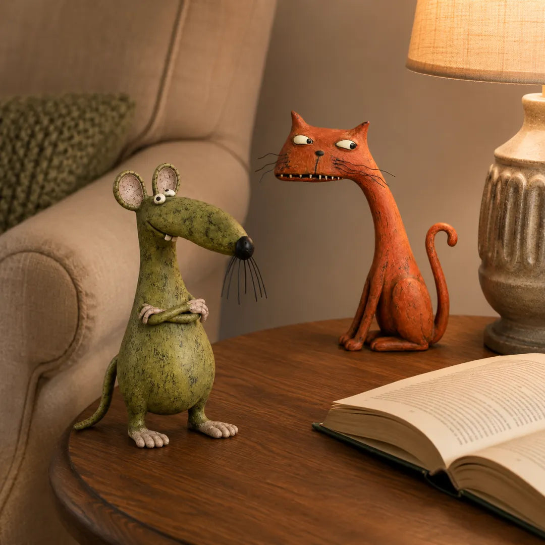 Whimsical Vintage Animal Figurine with Quirky Charm