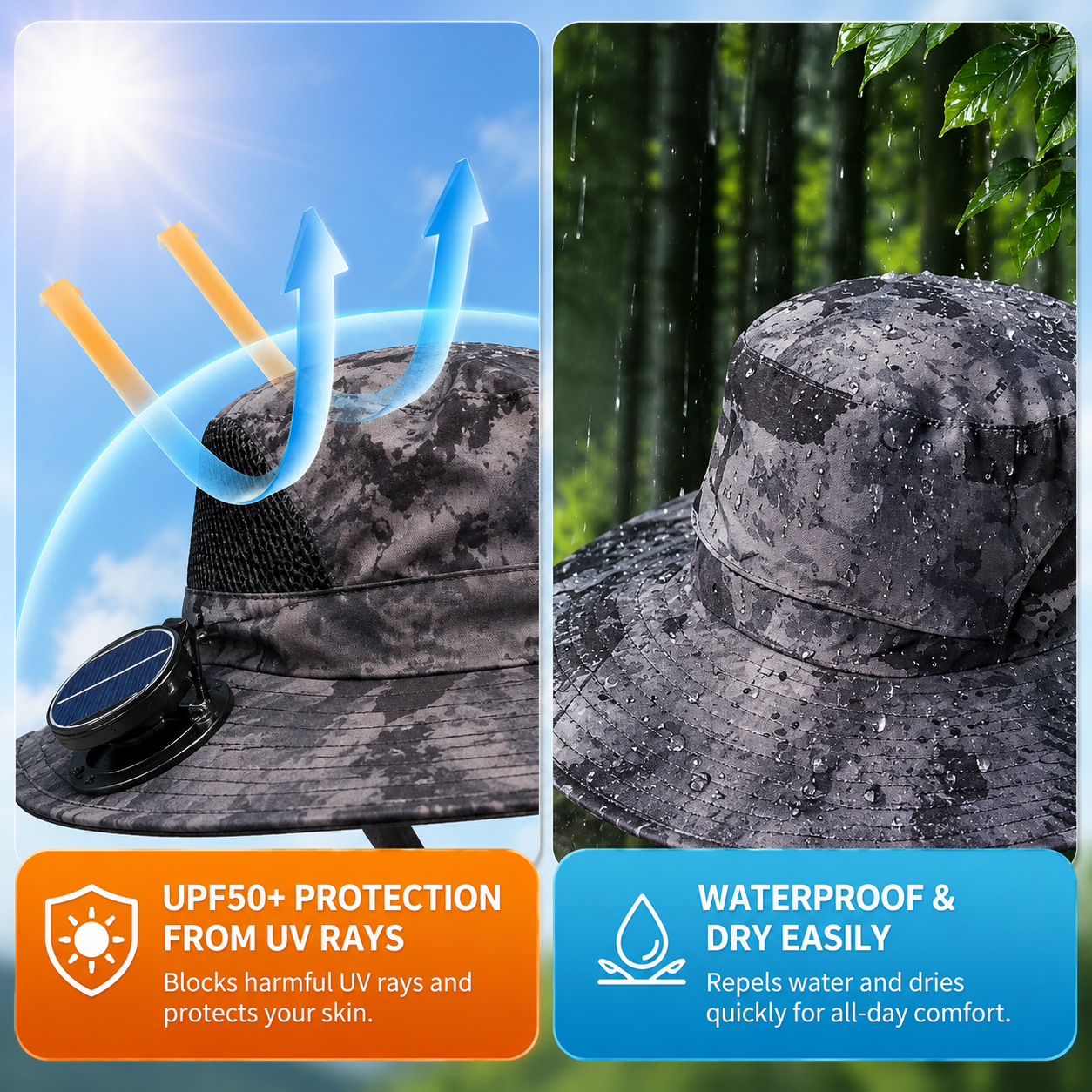 🔥HOT SALE 50% OFF🌞 Solar-Powered Cooling Hat | Stay Cool Outdoors, No Batteries Needed