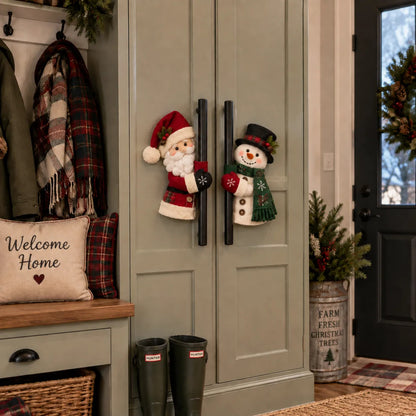 ☃️🎅Christmas Santa & Snowman Handle Huggers – Set of 2