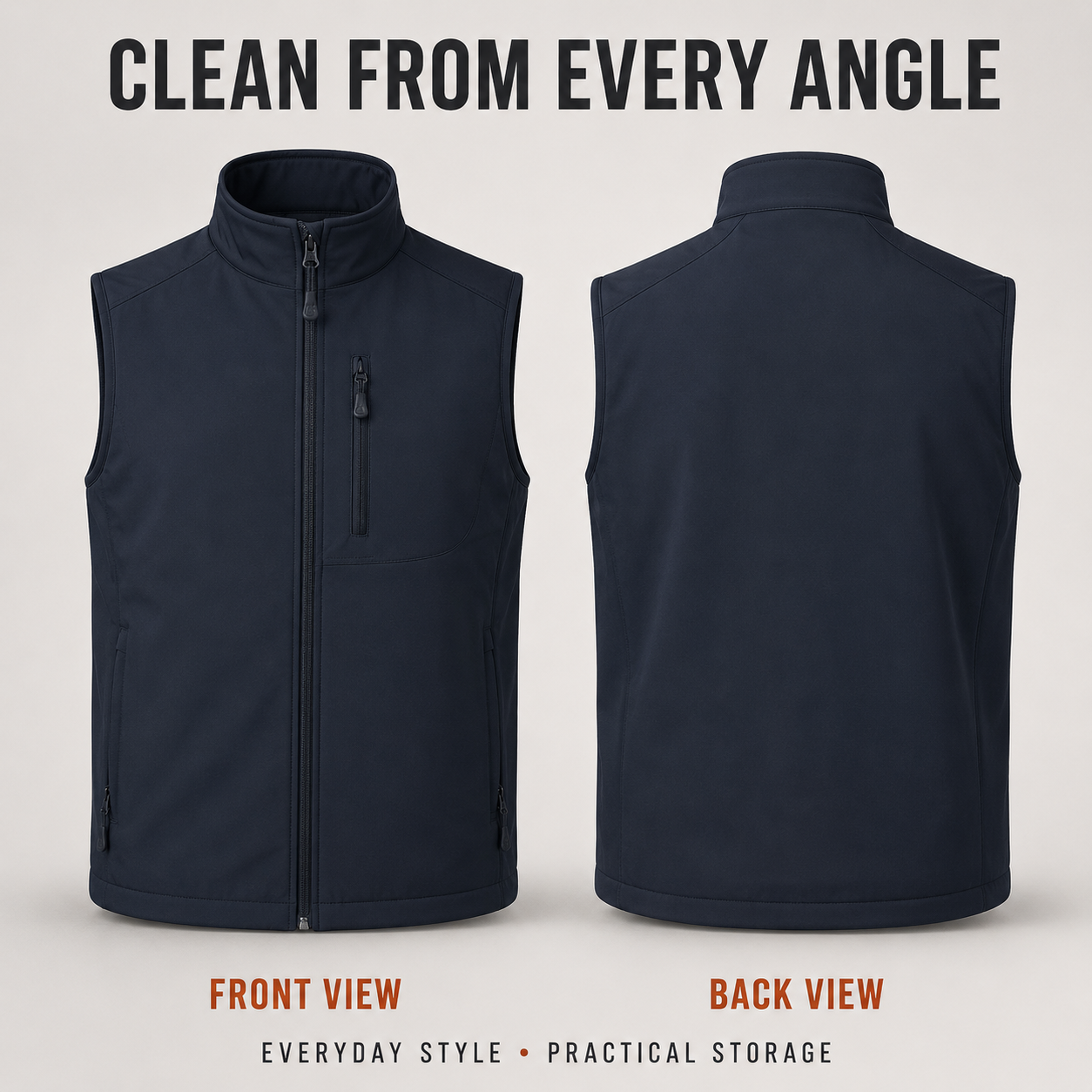 Front and back views of the vest