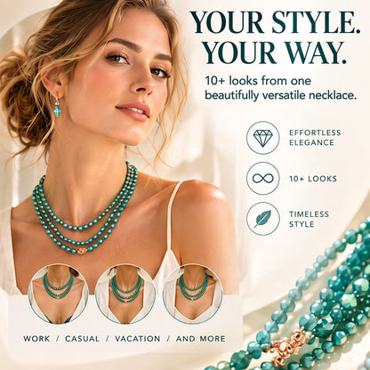 One Necklace 10 Looks – Turquoise Crystal ✨
