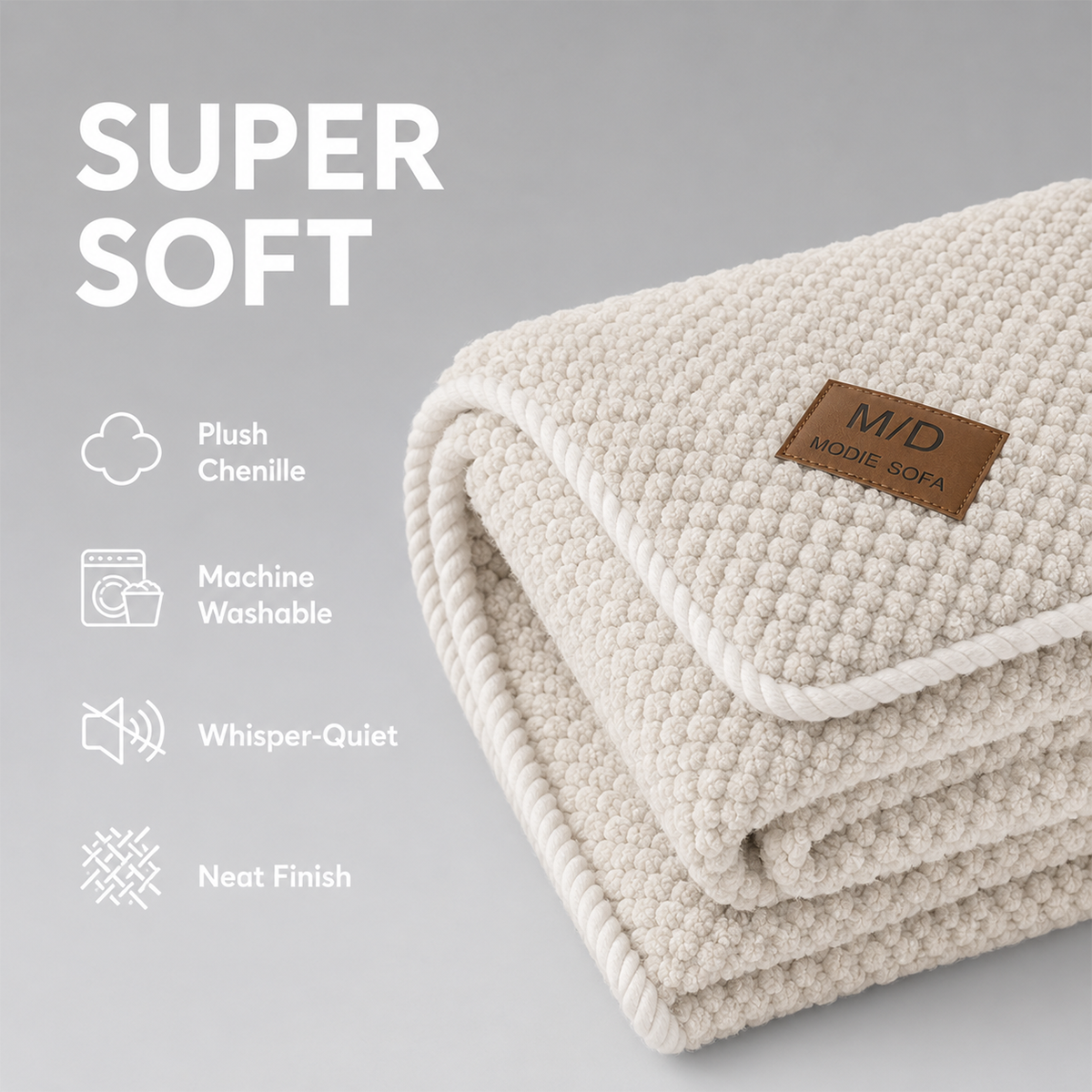 Removable Sofa Cover, Non-Slip Polyester