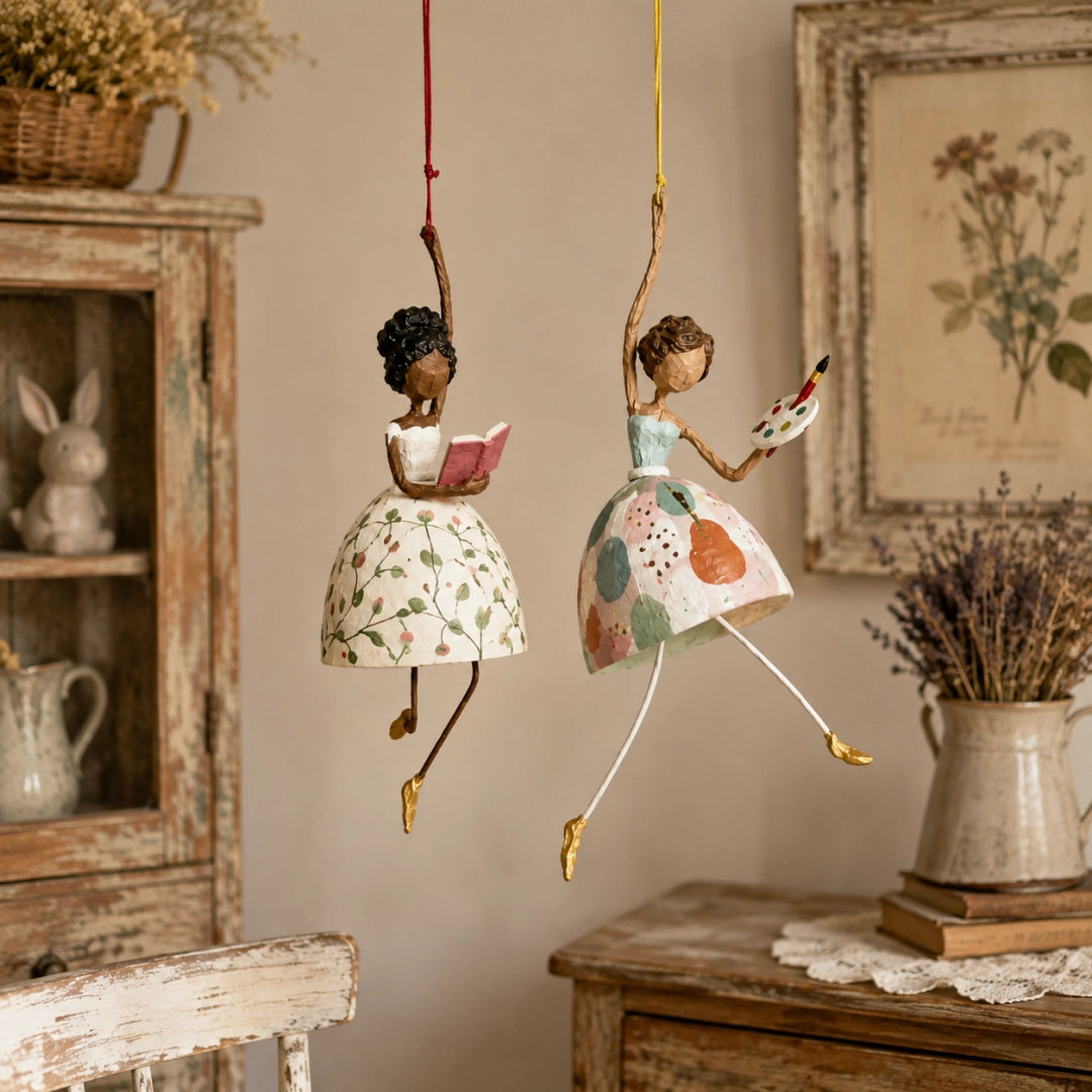 Whimsical Dancing Lady Hanging Ornament