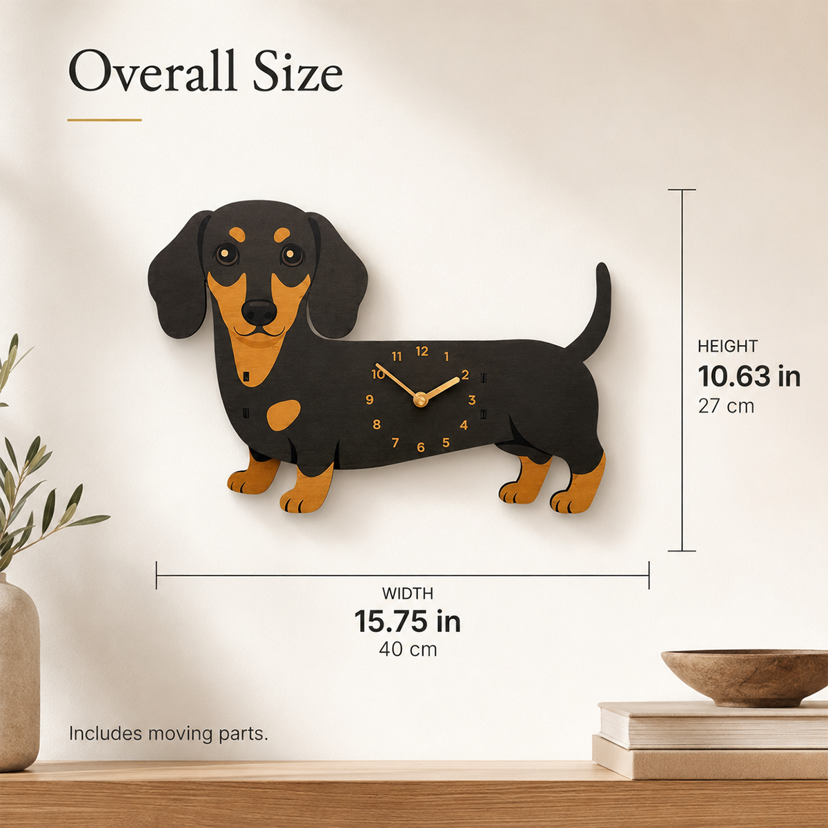 Dog clock product detail