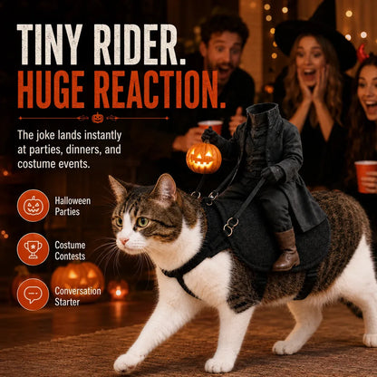 🎃 Funny Headless Horseman Halloween Pet Costume