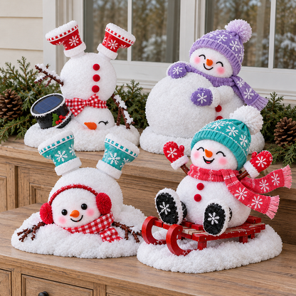 ☃️ Adorable Light-Up Snowmen | 4 Cute Christmas Garden Style 🎁