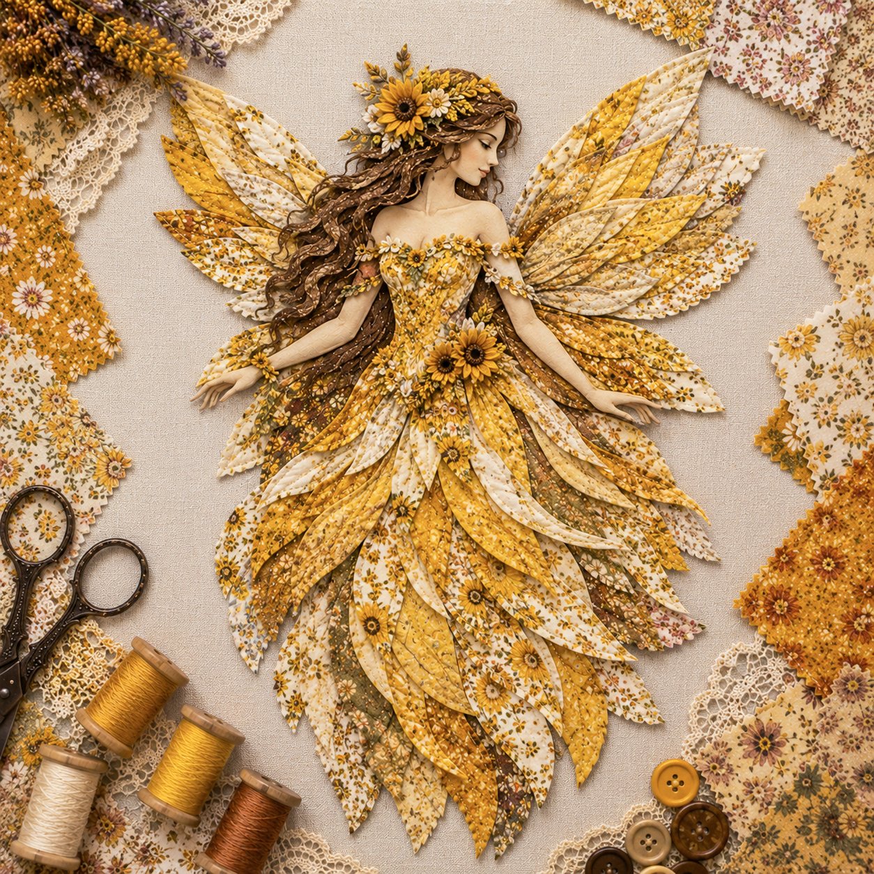 🧚‍♀️🌸 Premium Fairy Patchwork DIY Kit | Handmade Fantasy Wall Decor ✨