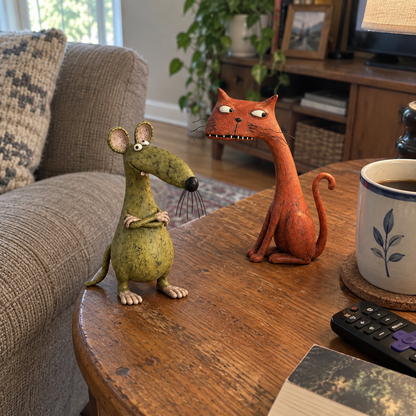 Whimsical Vintage Animal Figurine with Quirky Charm
