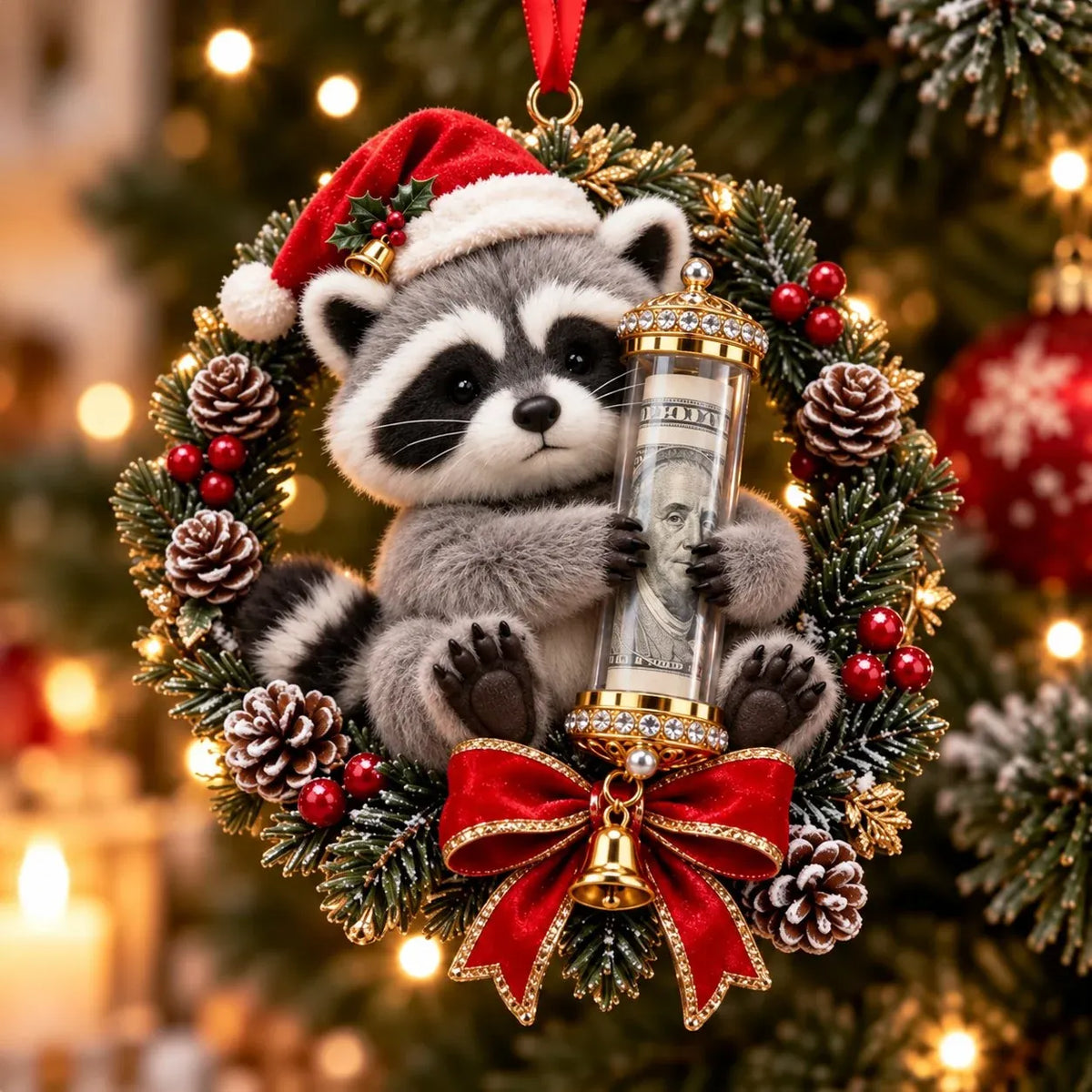 ⏳ Last Day 50% OFF – 🎄3D Christmas Money Plush Ornament | 13 Cute Animal Designs with Reusable Cash & Coin Holder 🎁