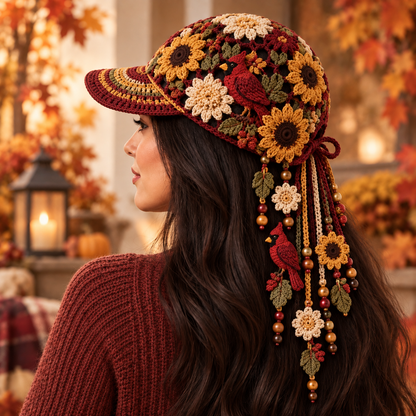 🔥Last Day 49% OFF 🌻Women’s Handmade Crochet Sunflower Baseball Cap