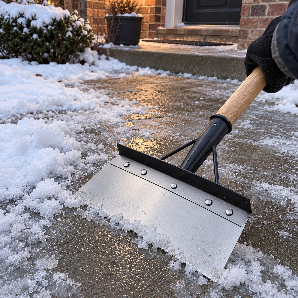 Illustrative outdoor tool use scene