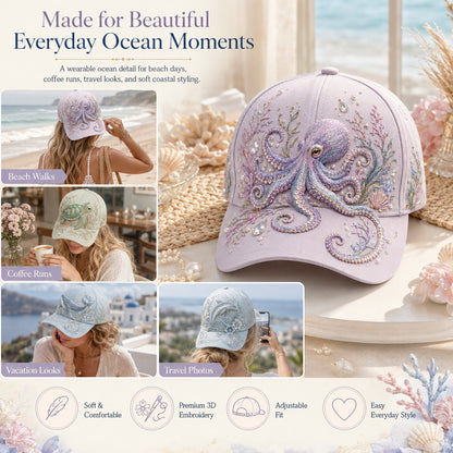 🔥 Last Day 69% OFF – 🌊🧢 3D Ocean Creatures Embroidery Cap (📦Buy 2 Free Shipping)