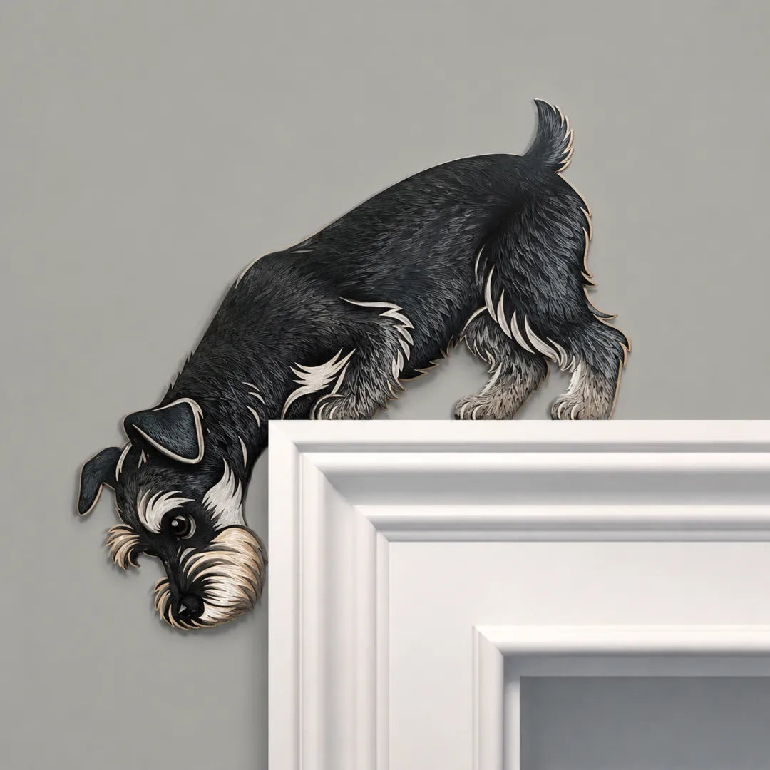 🐶👀 Peeking Pup Doorway Topper – Playful Dog Accent for Pet-Loving Homes