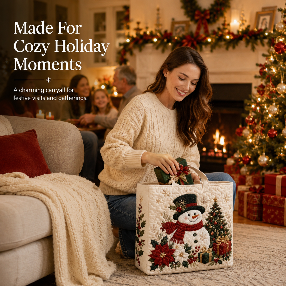🔥Christmas Sale 49% OFF🎄Christmas Quilted Tote Bag