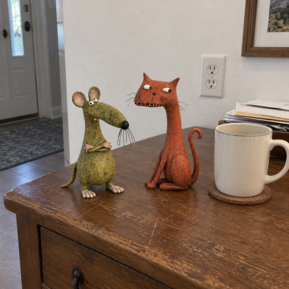 Whimsical Vintage Animal Figurine with Quirky Charm