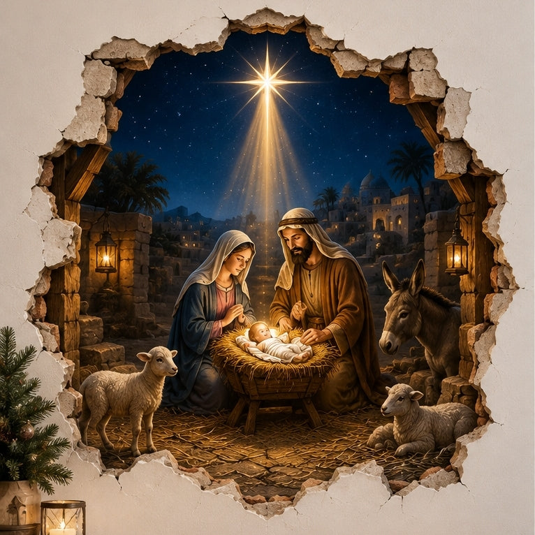 ✝️ Holy Night Nativity Portal Wall Art✨
