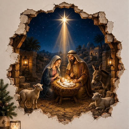 ✝️ Holy Night Nativity Portal Wall Art✨
