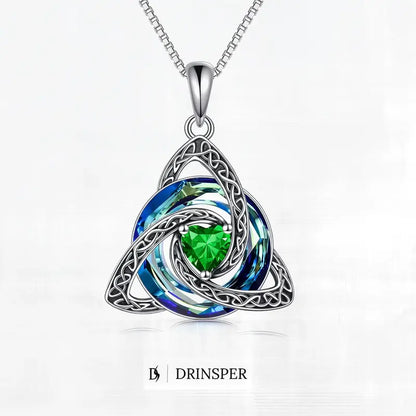 Celtic Heart Birthstone Necklace – Personalized Birth Month Gift