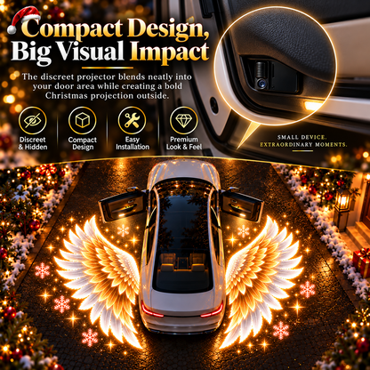 🎄 BUY 1 GET 1 FREE 🎁 Guardian Wings™ – Christmas Angel Wing Car Door Projector Lights (2-Pack) ✨