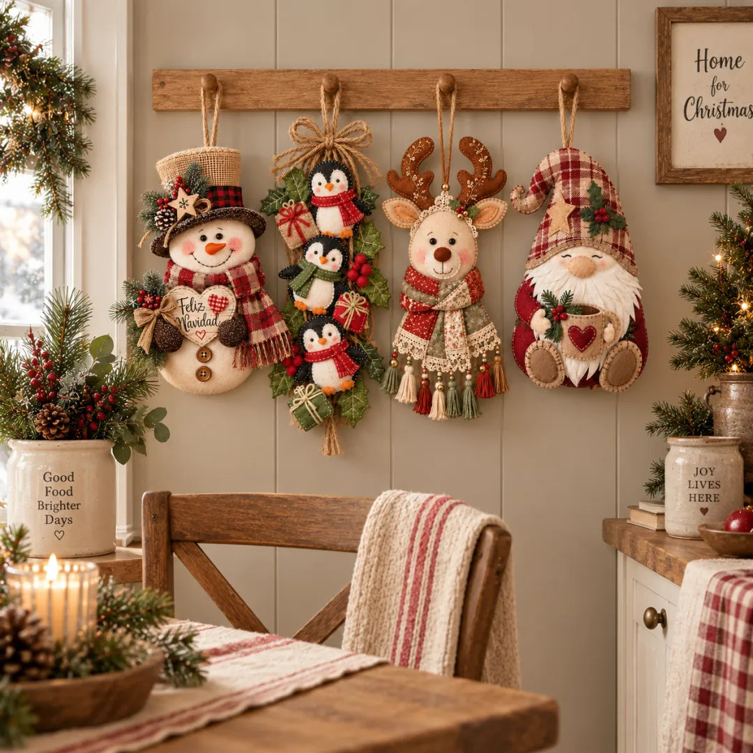 Vintage Christmas Character Door Hangers