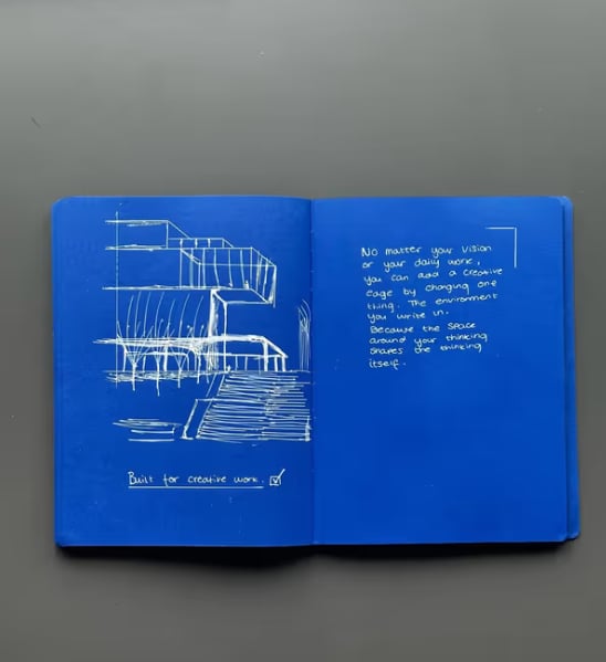 🎨📘 Think in Color Creative Notebook – 140 GSM Pages + Free White Gel Pen