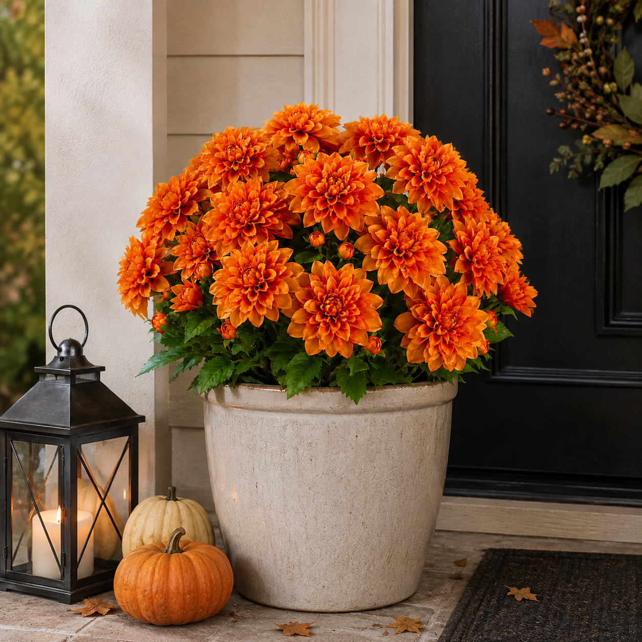 🍂❤️Vibrant Faux Dahlia Pot Filler
