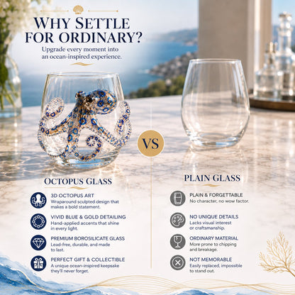 🐠✨ Handcrafted 3D Ocean Animal Glassware🐙Turn Every Sip into an Ocean Adventure