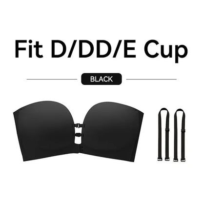 Stay-Up Strapless Front Closure Support Bra – No-Slip Lift & Smooth Side Fit