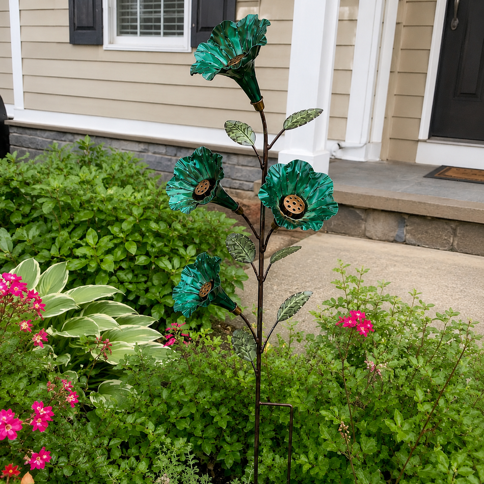 Emerald Green flower feeder in front garden
