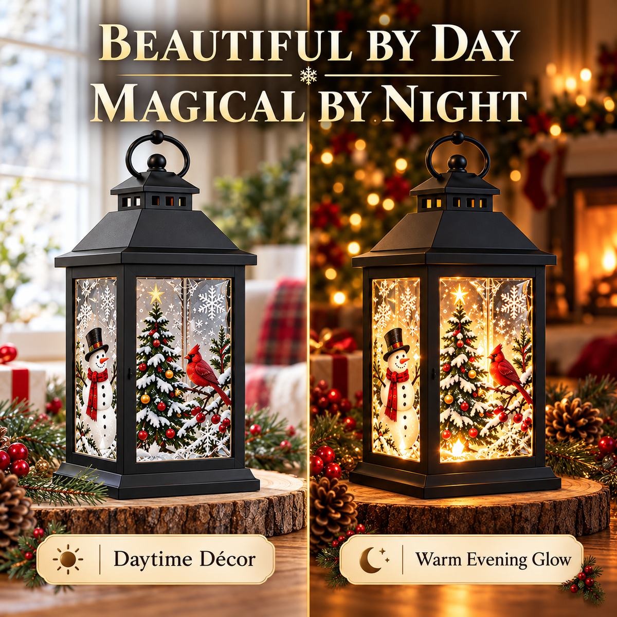 Interchangeable Crystal Lantern™ – Light-Up Holiday Décor