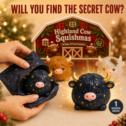 Highland Cow Harvest Herd Squishy Set