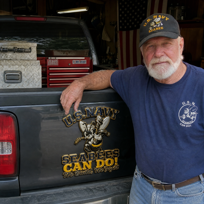 🐝⚓U.S. Seabees CAN DO! Veteran Tribute Metal Emblem