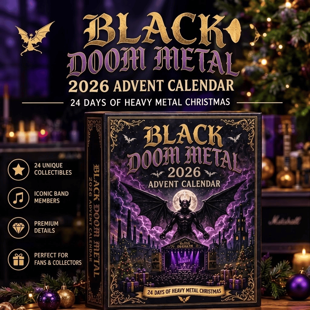 🔥In stock 100pcs - Shipment within 24 hours🦇 Welcome to the Birth of Heavy Metal：Black DOOM METAL 2026 Legacy Advent Calendar