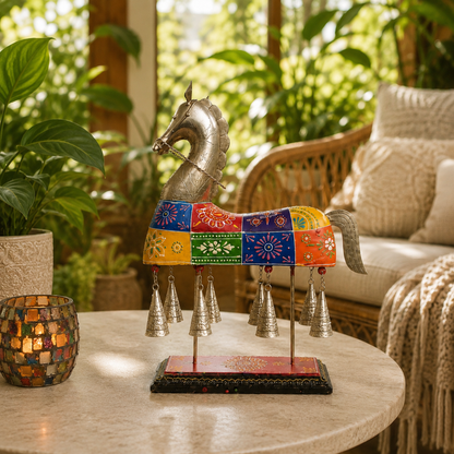 🐎Hand-Painted Horse Wind Chime Sculpture