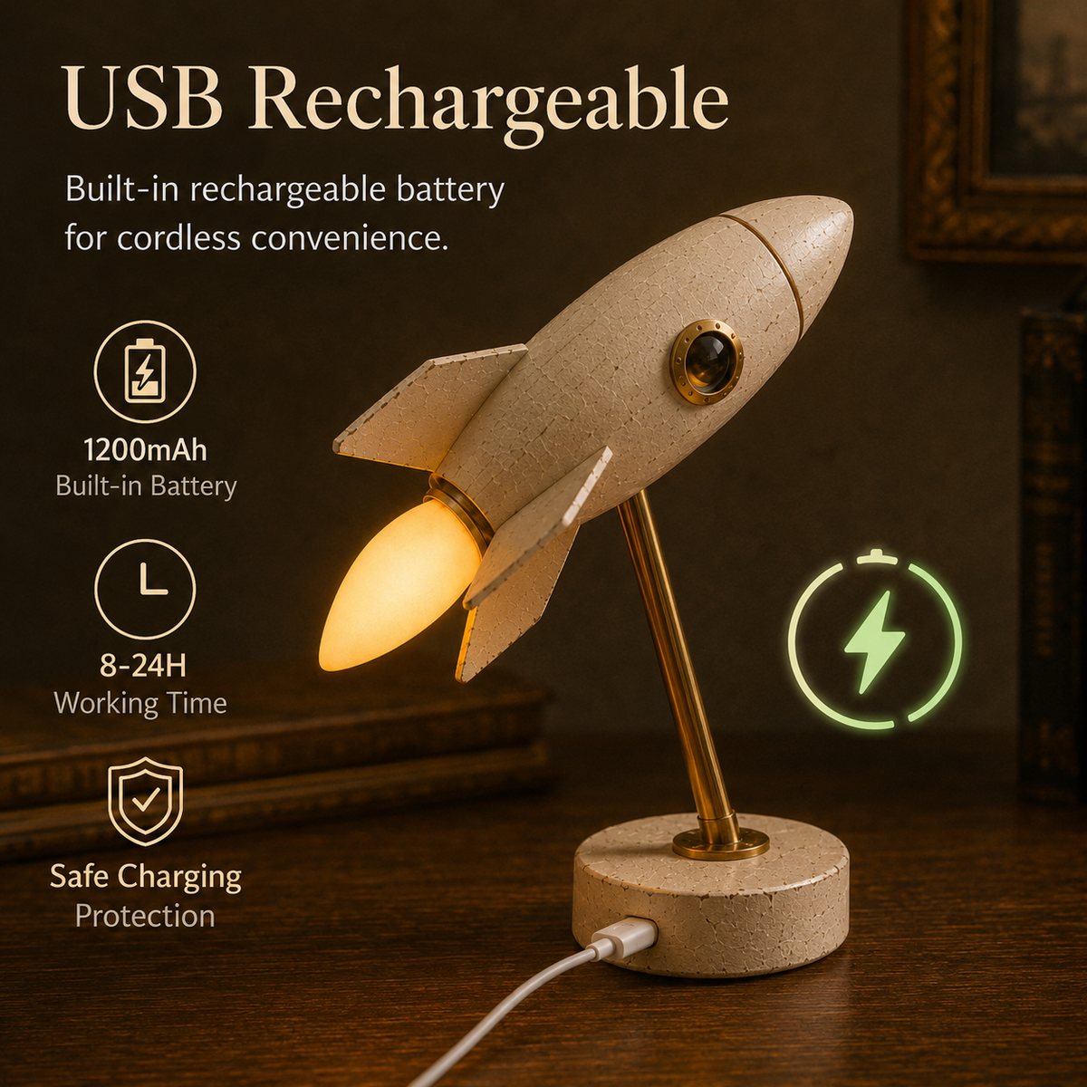 🚀Vintage Rocket Accent Light