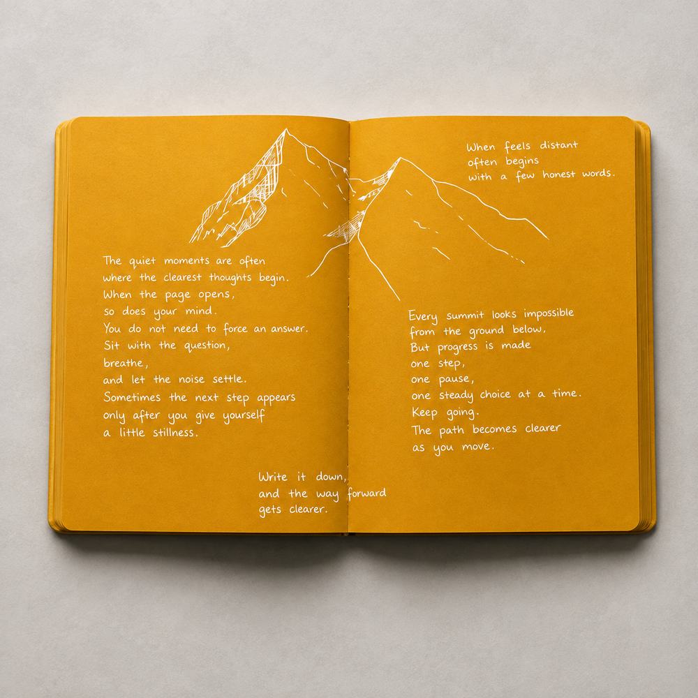 Golden orange notebook pages