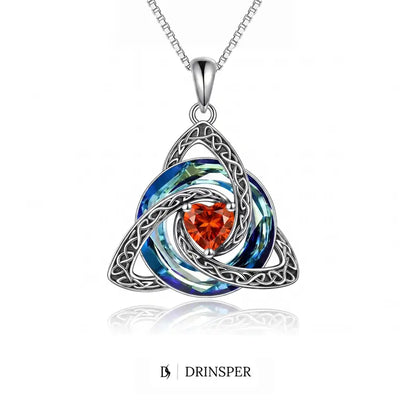 Celtic Heart Birthstone Necklace – Personalized Birth Month Gift