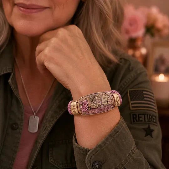 💙🎖️ She Served. She Sacrificed. She Inspires. | Women's Veteran Keepsake Bracelet