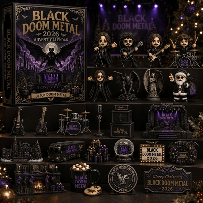 🔥In stock 100pcs - Shipment within 24 hours🦇 Welcome to the Birth of Heavy Metal：Black DOOM METAL 2026 Legacy Advent Calendar