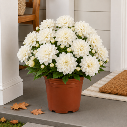 🍂❤️Vibrant Faux Dahlia Pot Filler