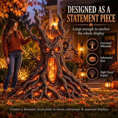 🪾🎃 Enchanted Haunted Tree Light-Spooky Glowing Halloween Yard Sculpture 👻