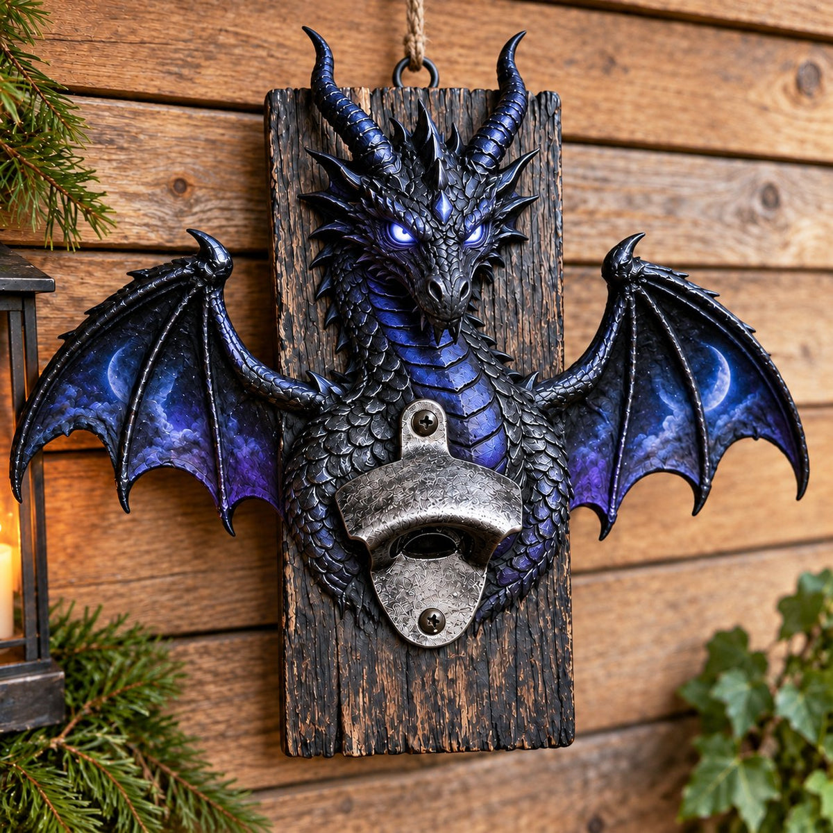 🐉 Drachenwächter-Wandflaschenöffner – Gothic-Fantasy-Bar-Dekoration