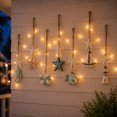 ✨Seaside Glow Wall Hangings — Set of 7