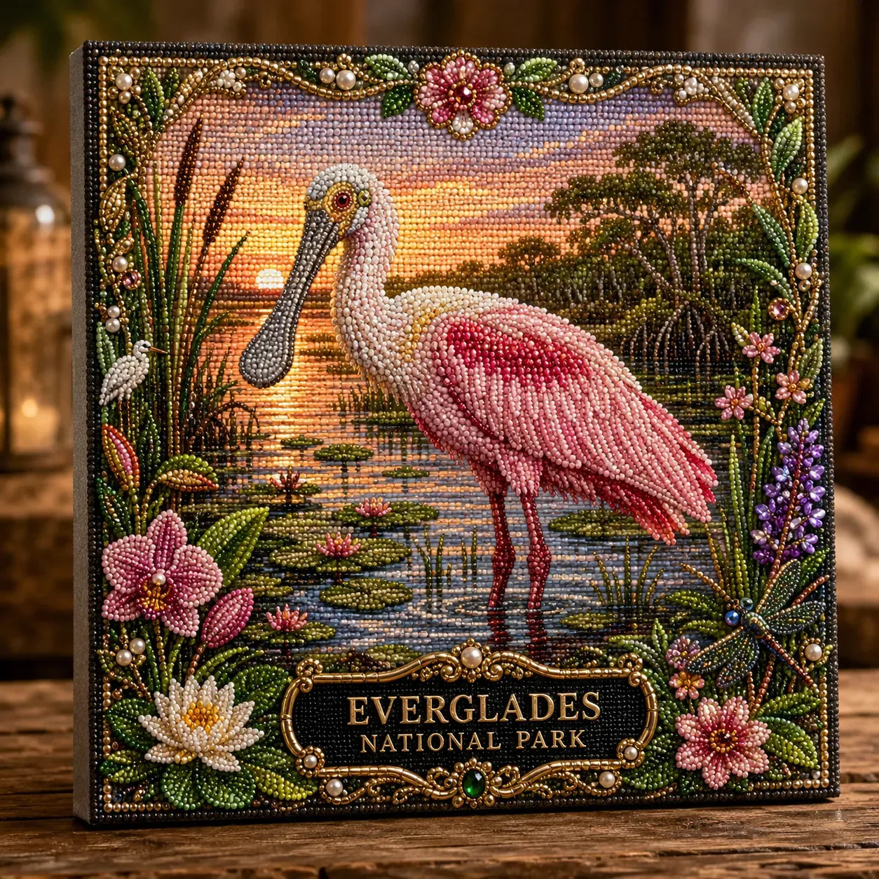 🏔️🌲 Premium 3D Pearl National Parks Wall Art Kit | Luxury Flocked Canvas with Scratch-Resistant Non-Fading Pearl Beads DIY Nature Decor ✨