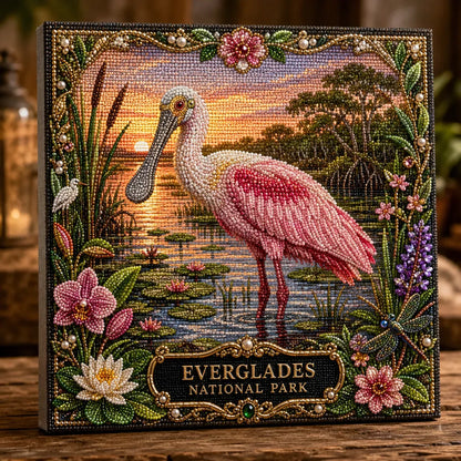 🏔️🌲 Premium 3D Pearl National Parks Wall Art Kit | Luxury Flocked Canvas with Scratch-Resistant Non-Fading Pearl Beads DIY Nature Decor ✨