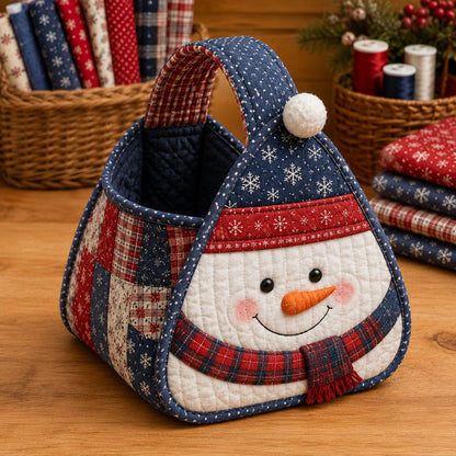 🎄🧺 Cozy Christmas Quilted Basket – DIY Sewing Project or Ready-Made Holiday Storage