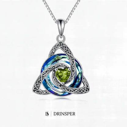Celtic Heart Birthstone Necklace – Personalized Birth Month Gift
