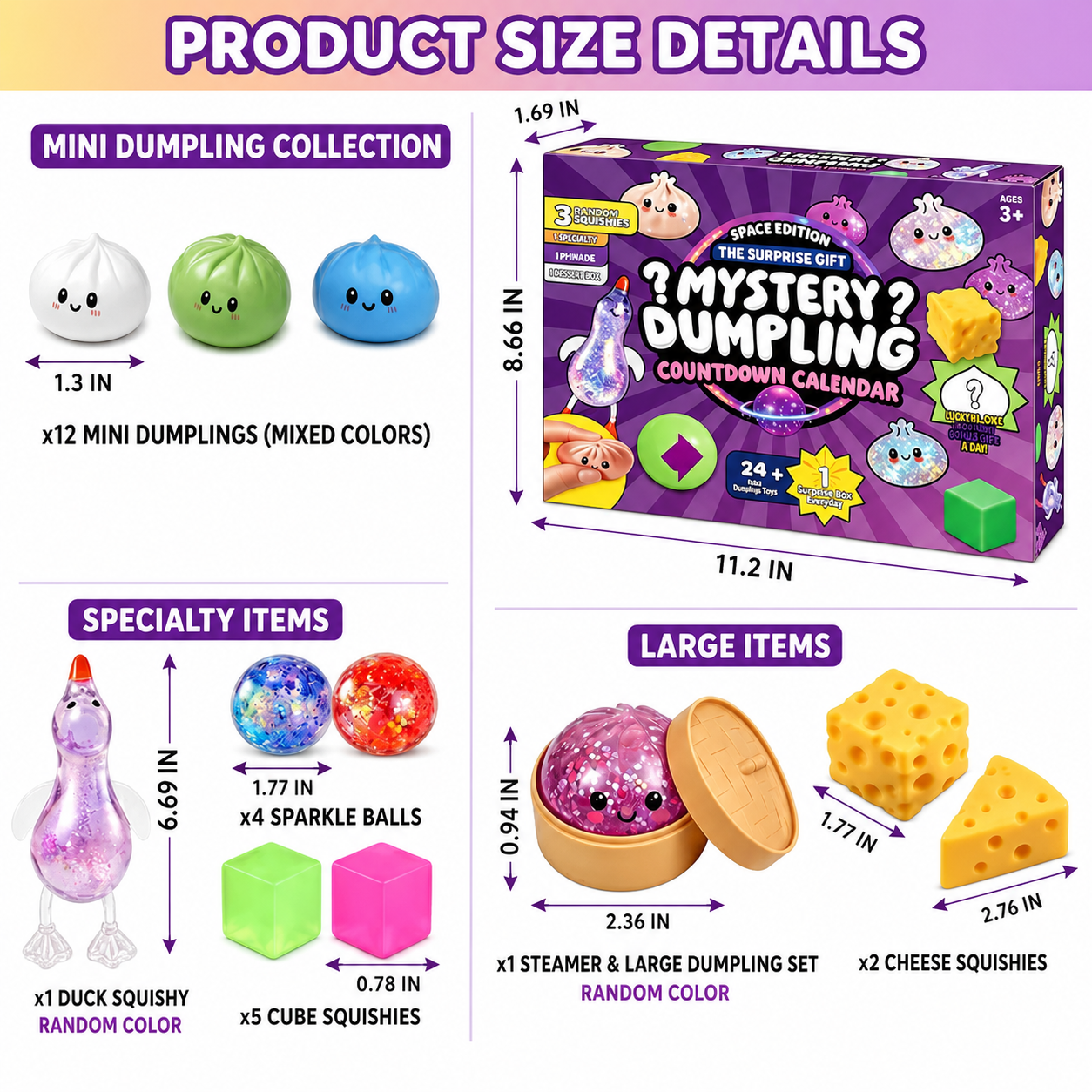 Mystery Dumpling Countdown Gift Box – 24 Days of Squishy Surprises