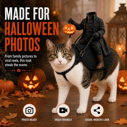 🎃 Funny Headless Horseman Halloween Pet Costume
