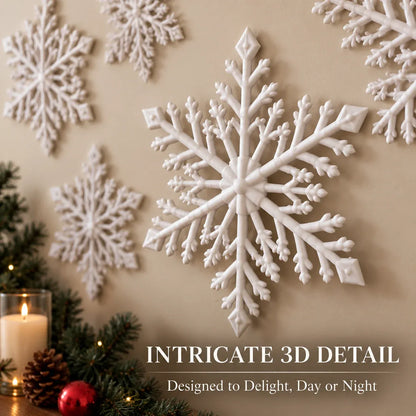 ⏳ Last Day 49% OFF – ❄️ LED Snowflake Wall Lights | 3D Christmas Snowflake Décor with Blue & White Glow, Remote Control & Magical Indoor Holiday Atmosphere ✨